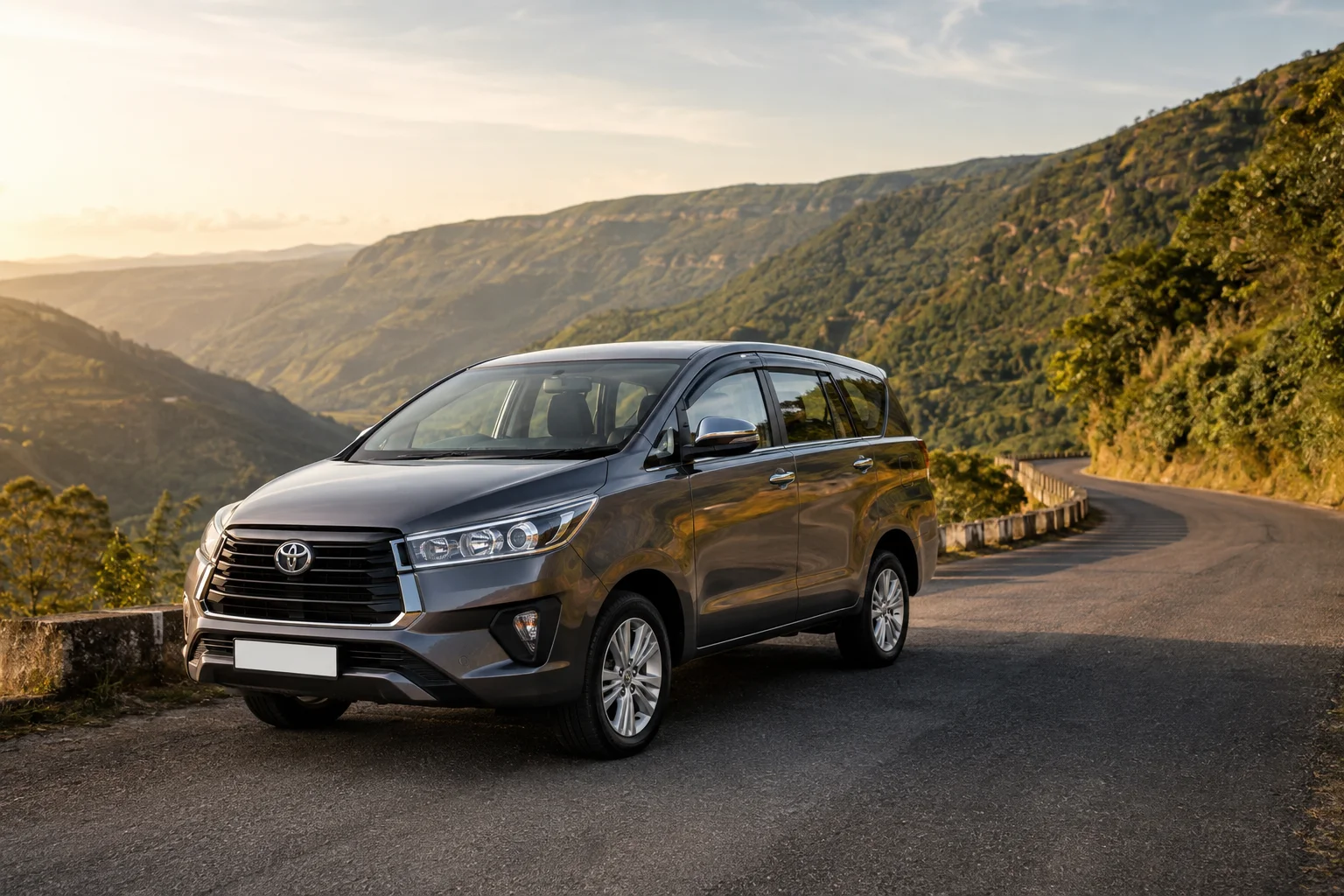 Innova 6 seater ready for a mountain circuit